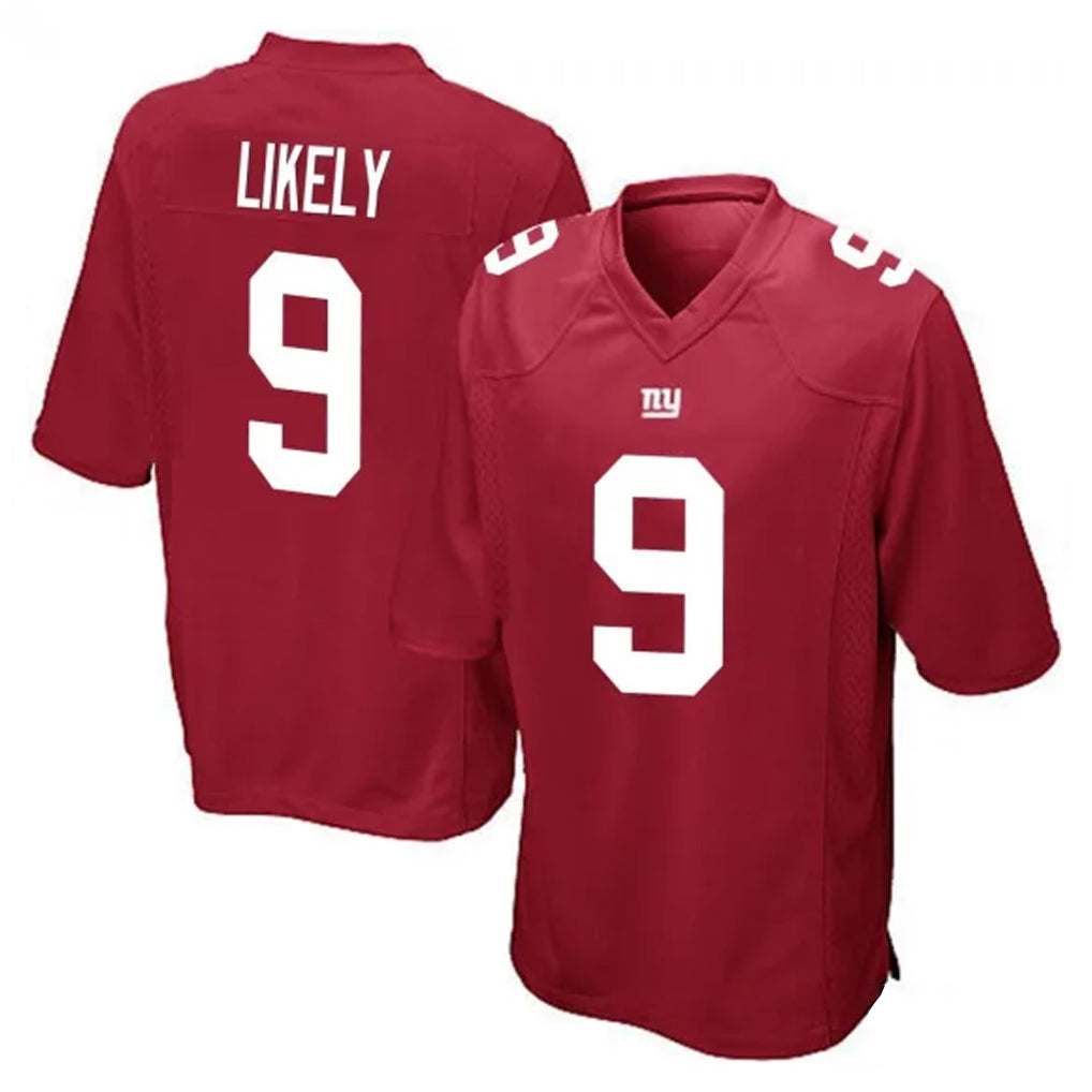 Tlead NY.Giants #9 Lsaiah Likely Player Red Home Game Stitched Jerseys