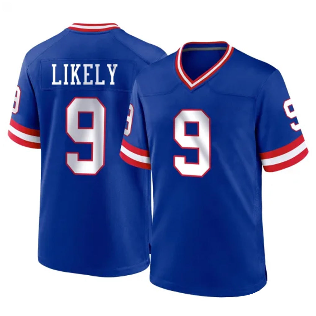 Tlead NY.Giants #9 Lsaiah Likely Player Royal Classic Home Game Stitched Jerseys