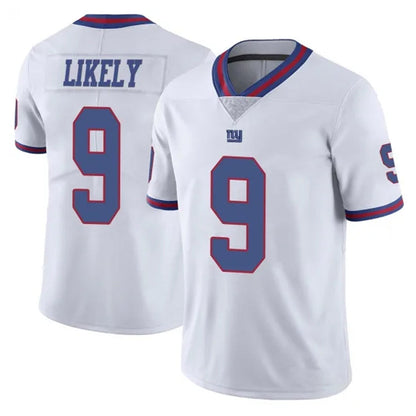 Tlead NY.Giants #9 Lsaiah Likely Player White Color Rush Home Game Stitched Jerseys