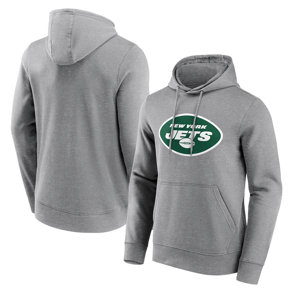 Tlead NY.Jets Gray LOGO Pullover Hoodies Limited Game Blank Player Stitched Jerseys