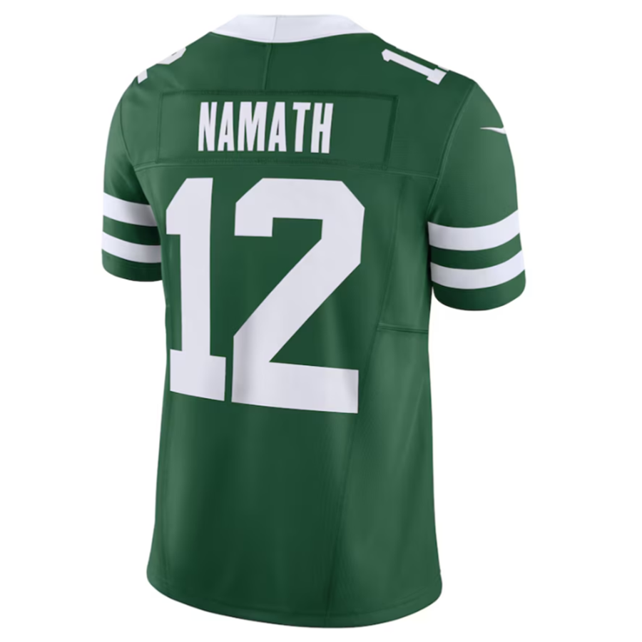 Tlead NY.Jets #12 Joe Namath Legacy Green Vapor F.U.S.E. Limited Jersey Stitched American Stitched Jerseys