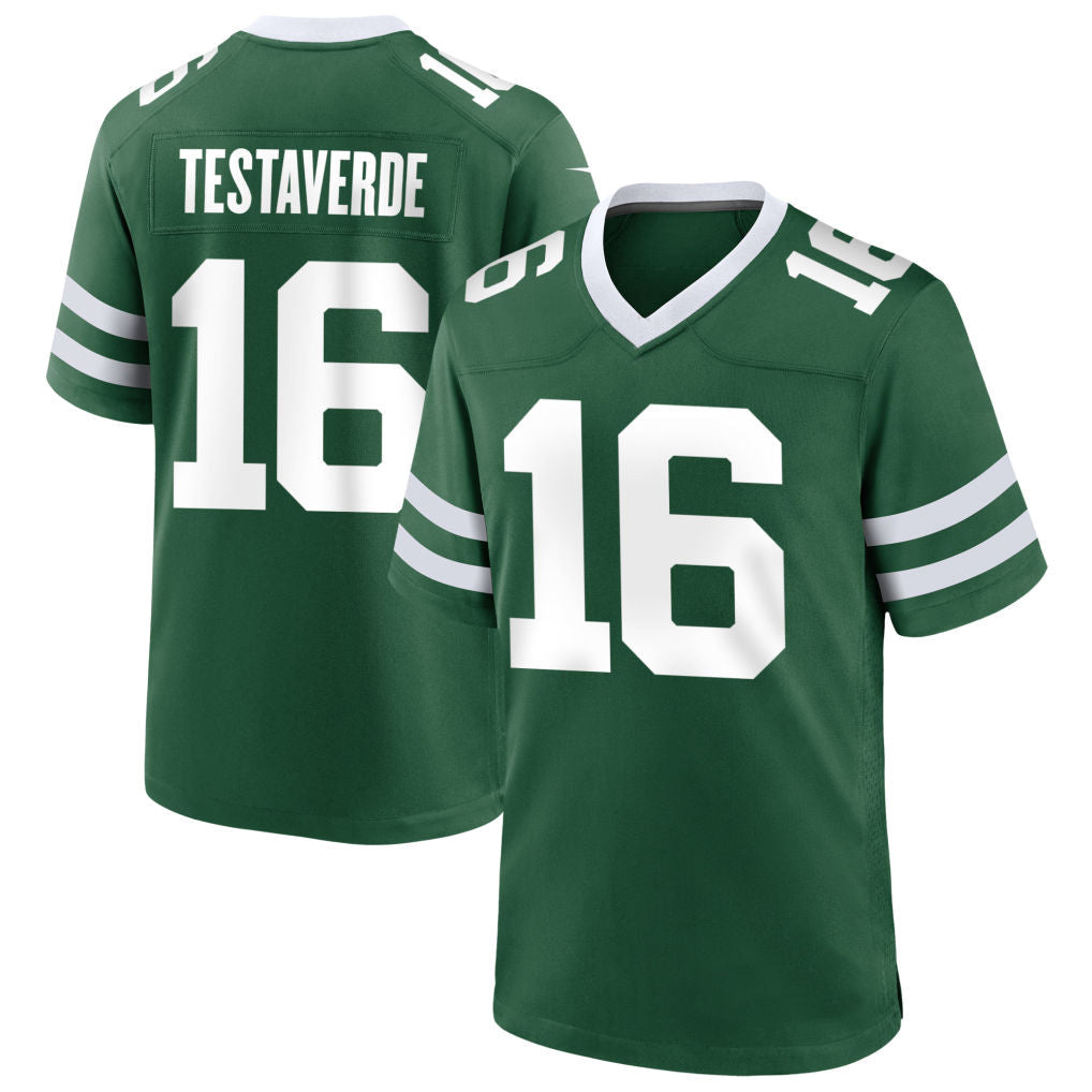 Tlead NY.Jets #16 Vinny Testaverde Player Green Home Game Stitched Jerseys