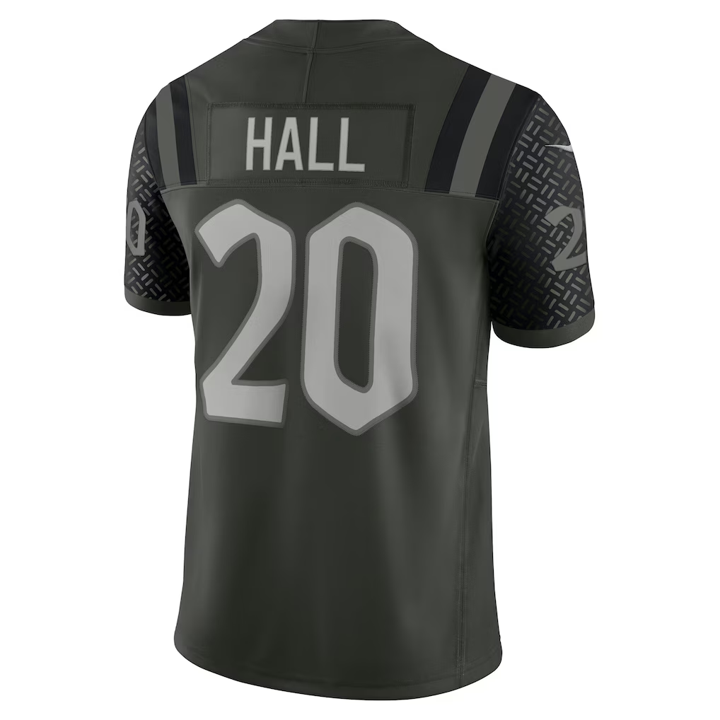 Tlead NY.Jets #20 Breece Hall Gotham Green 2025 Rivalries Collection Stitched Limited Jerseys