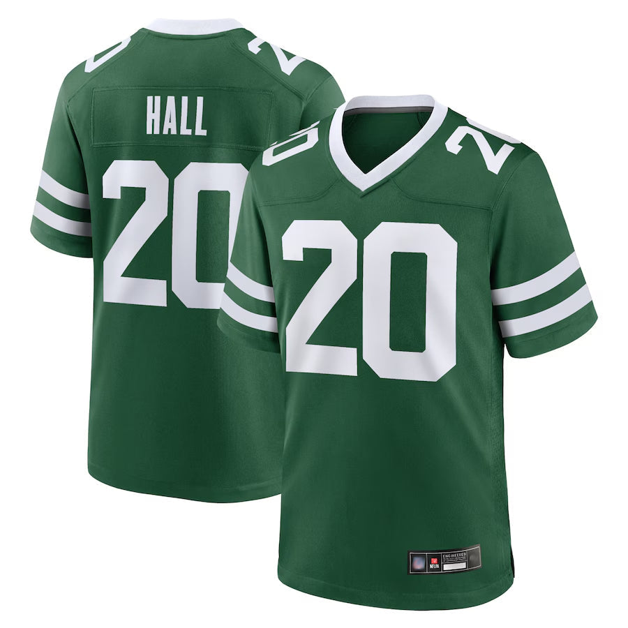 Tlead NY.Jets #20 Breece Hall Player Home Game Jerseys - Gotham Green Stitched Jerseys