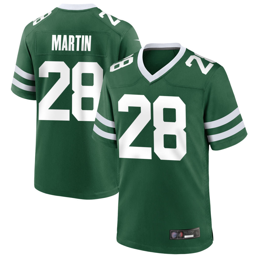 Tlead NY.Jets #28 Curtis Martin Player Green Home Game Stitched Jerseys