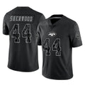 Tlead NY.Jets #44 Jamien Sherwood Player Stealth Black Limited Reflective Home Game Stitched Jerseys