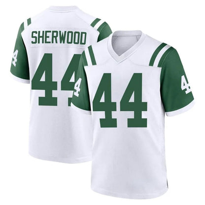 Tlead NY.Jets #44 Jamien Sherwood Player White Classic Home Game Stitched Jerseys