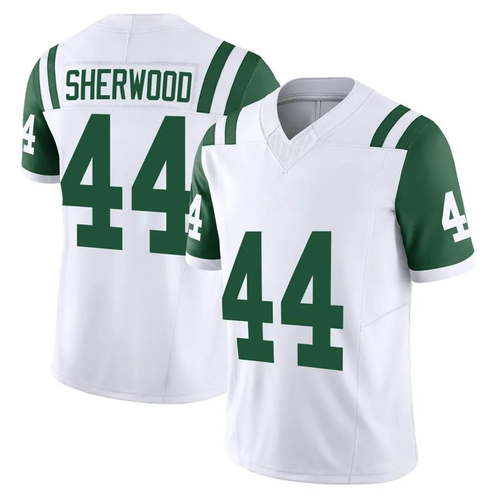 Tlead NY.Jets #44 Jamien Sherwood Player White Limited Classic Vapor F.U.S.E. Home Game Stitched Jerseys