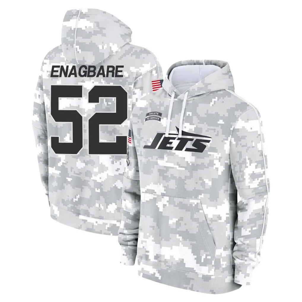 Tlead NY.Jets #52 Kingsley Enagbare Player Arctic Camo Salute to Service Pullover Hoodies Limited Game Stitched Jerseys