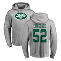 Tlead NY.Jets #52 Kingsley Enagbare Player Gray LOGO Pullover Hoodies Limited Game Stitched Jerseys