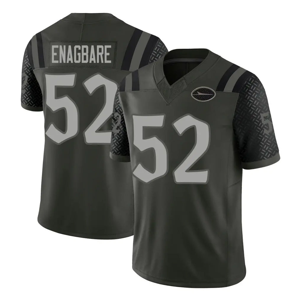 Tlead NY.Jets #52 Kingsley Enagbare Player Green Limited 2025 Rivalries Collection Home Game Stitched Jerseys