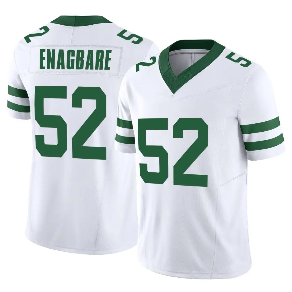 Tlead NY.Jets #52 Kingsley Enagbare Player White Legacy Limited Vapor F.U.S.E. Home Game Stitched Jerseys