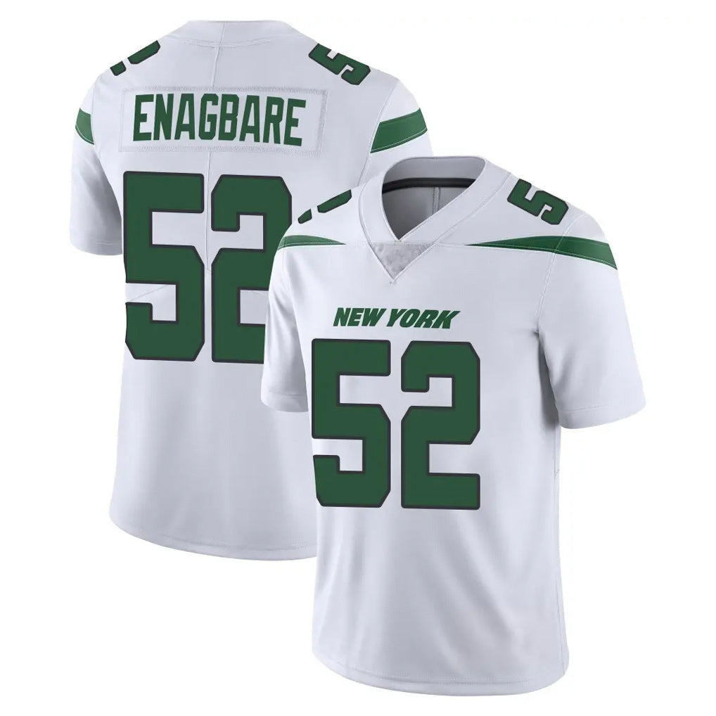Tlead NY.Jets #52 Kingsley Enagbare Player White Spotlight Limited Vapor Home Game Stitched Jerseys