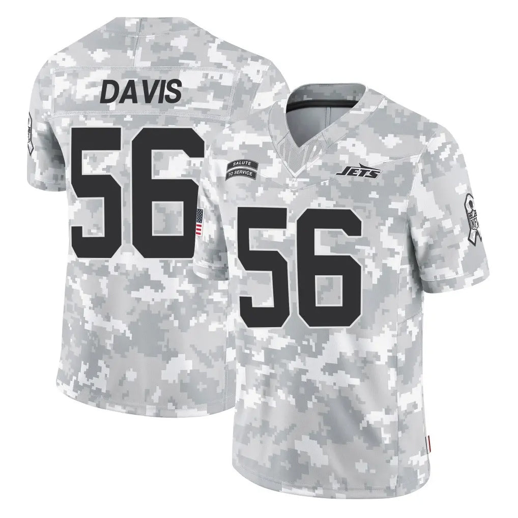 Tlead NY.Jets #56 Demario Davis Player Arctic Camo Salute to Service Limited Game Stitched Jerseys