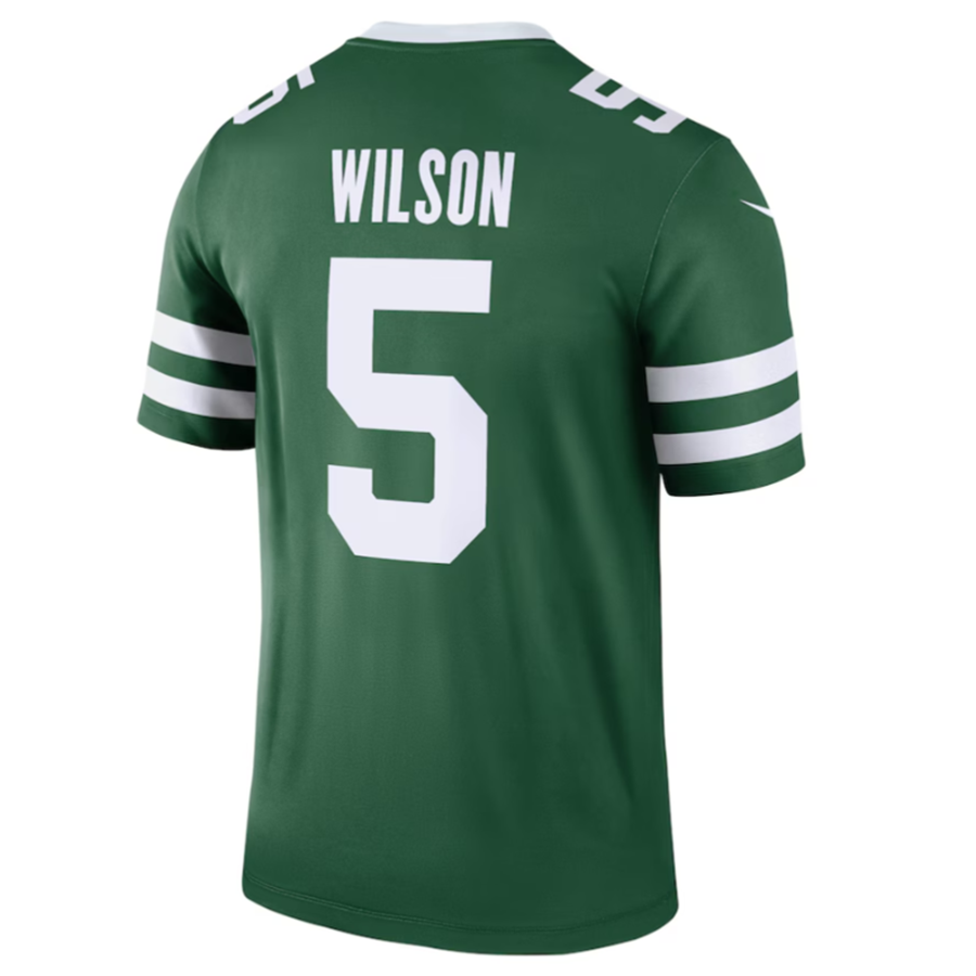 Tlead NY.Jets #5 Garrett Wilson Legacy Green Legend Jersey Stitched American Stitched Jerseys