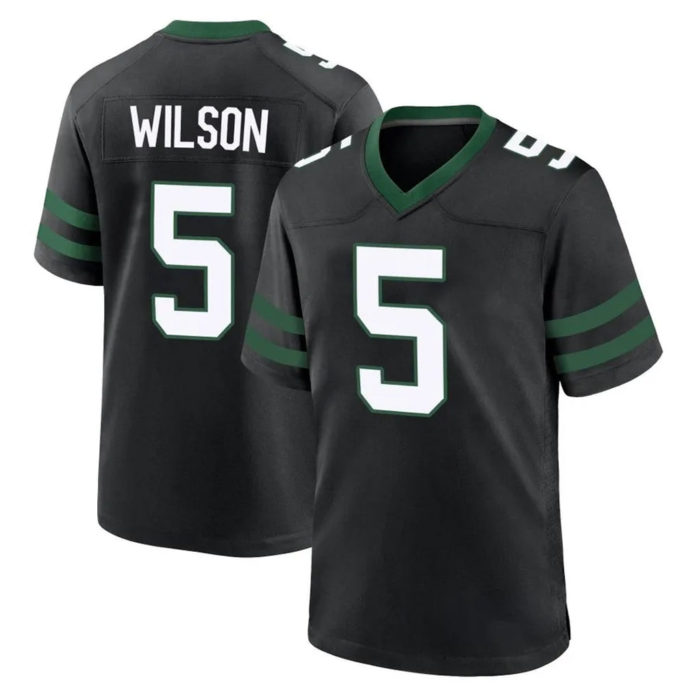 Tlead NY.Jets #5 Garrett Wilson Player Black Legacy Home Game Stitched Jerseys