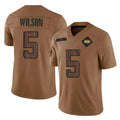 Tlead NY.Jets #5 Garrett Wilson Player Brown Salute To Service Limited Stitched Jerseys