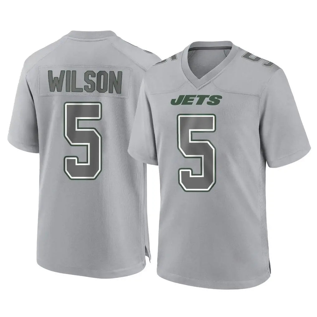Tlead NY.Jets #5 Garrett Wilson Player Gray Limited Atmosphere Fashion Home Game Stitched Jerseys