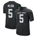 Tlead NY.Jets #5 Garrett Wilson Player Stealth Black Home Game Stitched Jerseys
