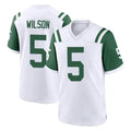 Tlead NY.Jets #5 Garrett Wilson Player White Classic Home Game Stitched Jerseys