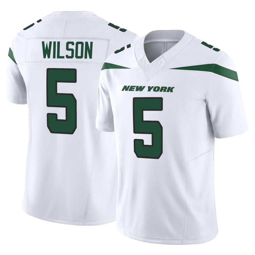 Tlead NY.Jets #5 Garrett Wilson Player White Limited Vapor F.U.S.E. Home Game Stitched Jerseys