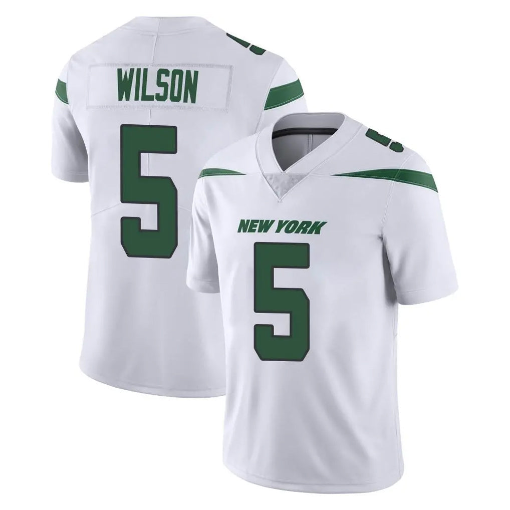Tlead NY.Jets #5 Garrett Wilson Player White Spotlight Limited Vapor Home Game Stitched Jerseys