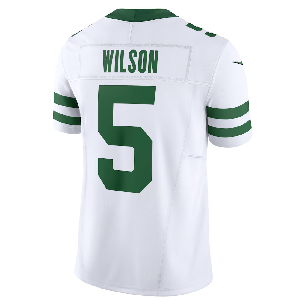 Tlead NY.Jets #5 Garrett Wilson White Classic Alternate Vapor F.U.S.E. Limited Stitched Jerseys