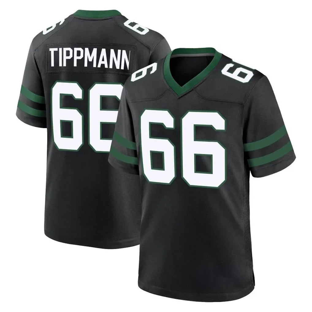 Tlead NY.Jets #66 Joe Tippmann Player Black Legacy Home Game Stitched Jerseys