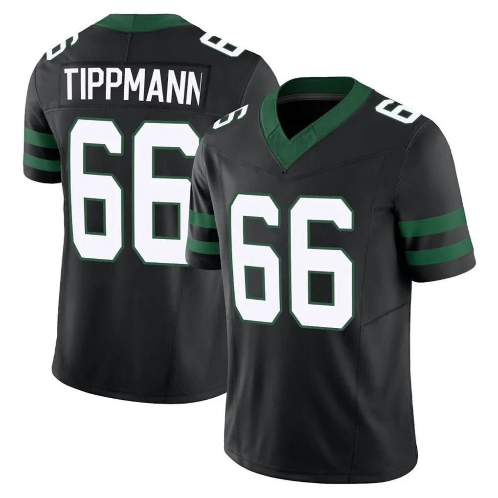 Tlead NY.Jets #66 Joe Tippmann Player Black Limited Legacy Vapor F.U.S.E. Home Game Stitched Jerseys