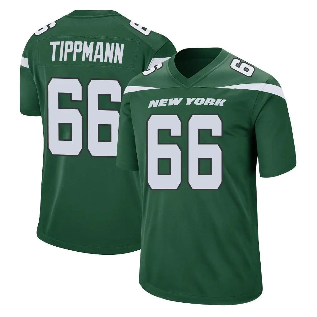 Tlead NY.Jets #66 Joe Tippmann Player Green Home Game Stitched Jerseys