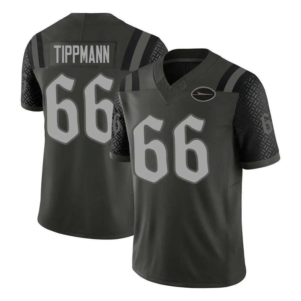 Tlead NY.Jets #66 Joe Tippmann Player Green Limited 2025 Rivalries Collection Home Game Stitched Jerseys
