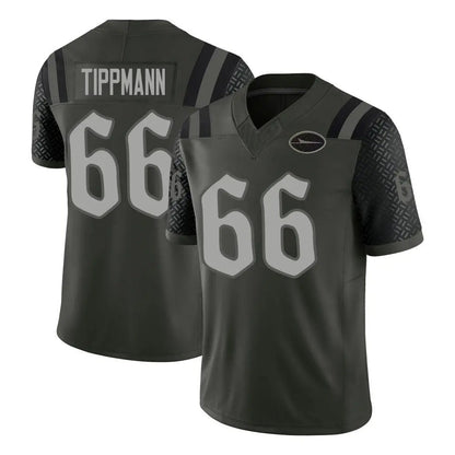 Tlead NY.Jets #66 Joe Tippmann Player Green Limited 2025 Rivalries Collection Home Game Stitched Jerseys