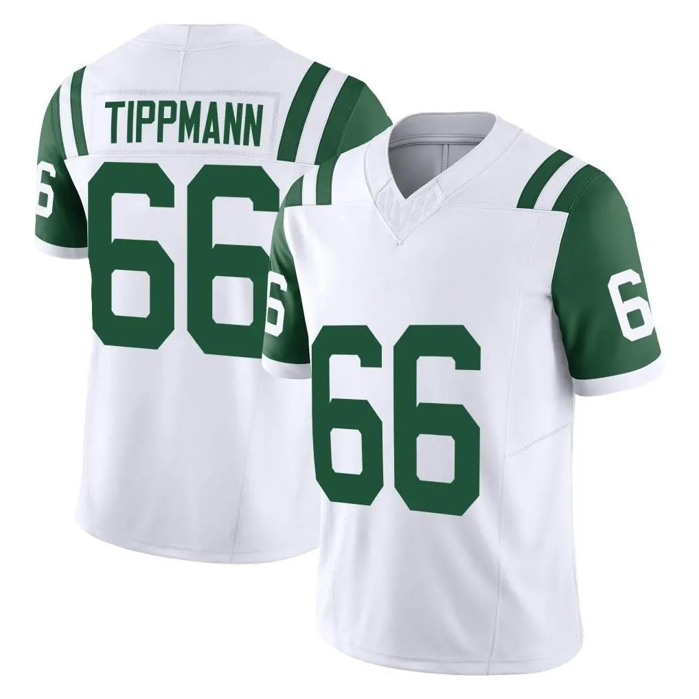Tlead NY.Jets #66 Joe Tippmann Player White Limited Classic Vapor F.U.S.E. Home Game Stitched Jerseys