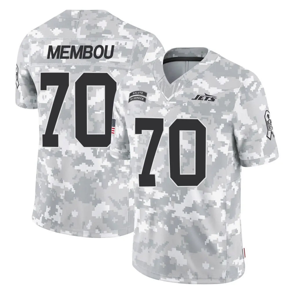 Tlead NY.Jets #70 Armand Membou Player Arctic Camo Salute to Service Limited Game Stitched Jerseys