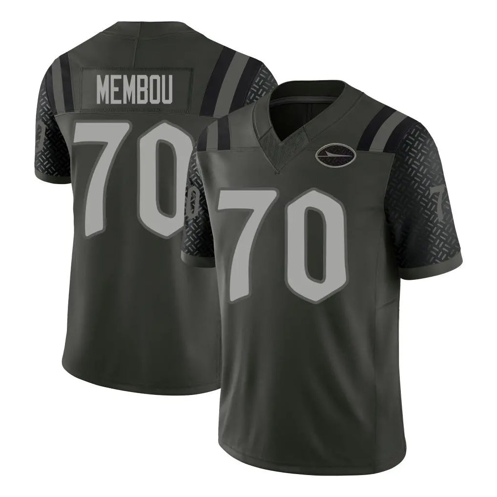 Tlead NY.Jets #70 Armand Membou Player Green Limited 2025 Rivalries Collection Home Game Stitched Jerseys
