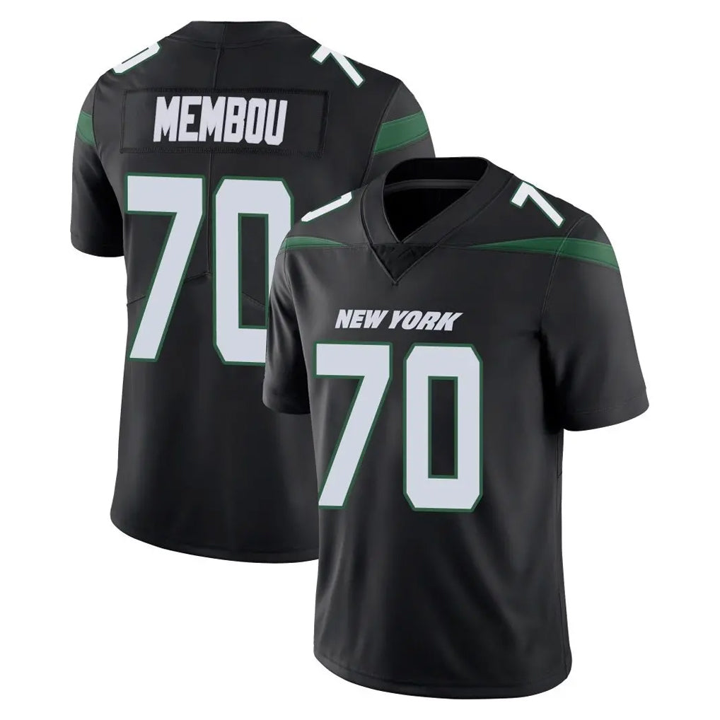 Tlead NY.Jets #70 Armand Membou Player Stealth Black Limited Vapor Home Game Stitched Jerseys