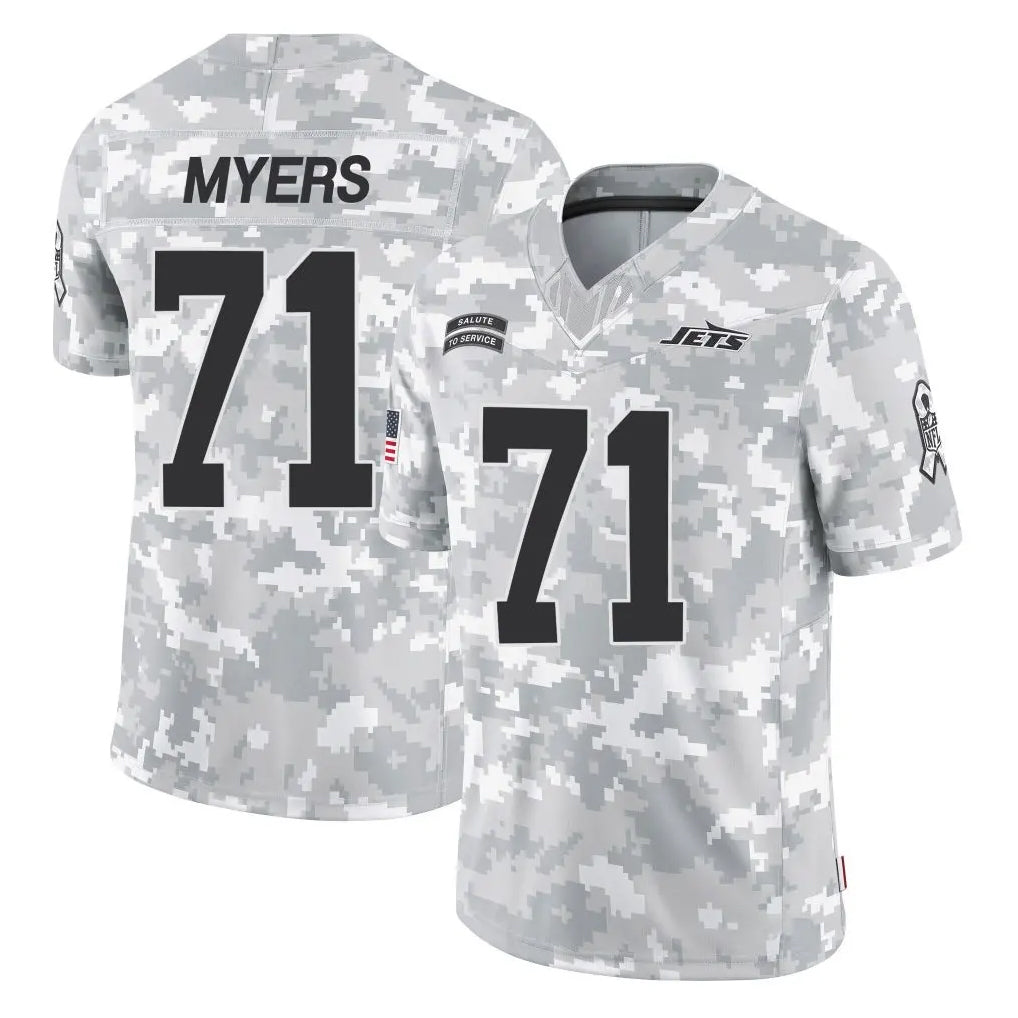 Tlead NY.Jets #71 Josh Myers Player Arctic Camo Salute to Service Limited Game Stitched Jerseys