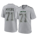 Tlead NY.Jets #71 Josh Myers Player Gray Limited Atmosphere Fashion Home Game Stitched Jerseys