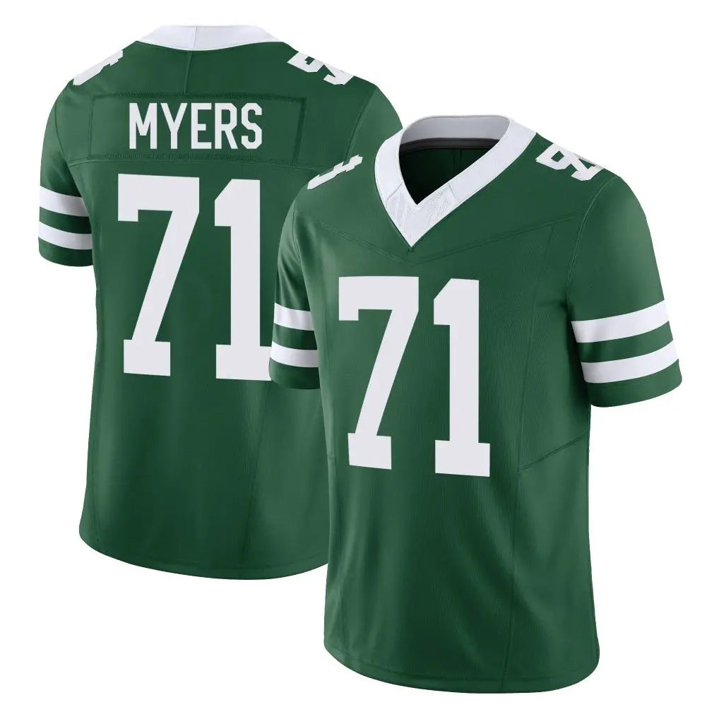 Tlead NY.Jets #71 Josh Myers Player Green Legacy Limited Vapor F.U.S.E. Home Game Stitched Jerseys