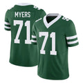Tlead NY.Jets #71 Josh Myers Player Green Legacy Limited Vapor F.U.S.E. Home Game Stitched Jerseys