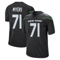 Tlead NY.Jets #71 Josh Myers Player Stealth Black Home Game Stitched Jerseys