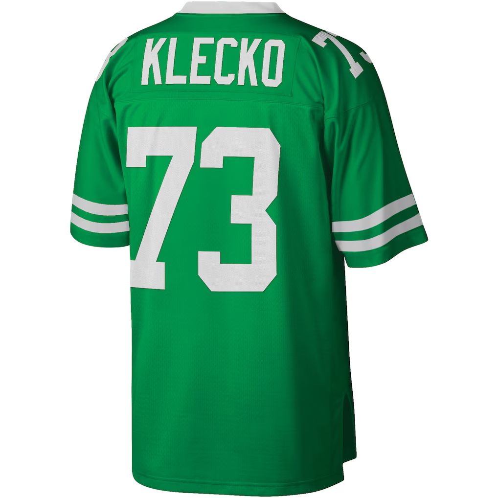 Tlead NY.Jets #73 Joe Klecko Mitchell & Ness Kelly Green Legacy Replica Stitched Puhic Jersey