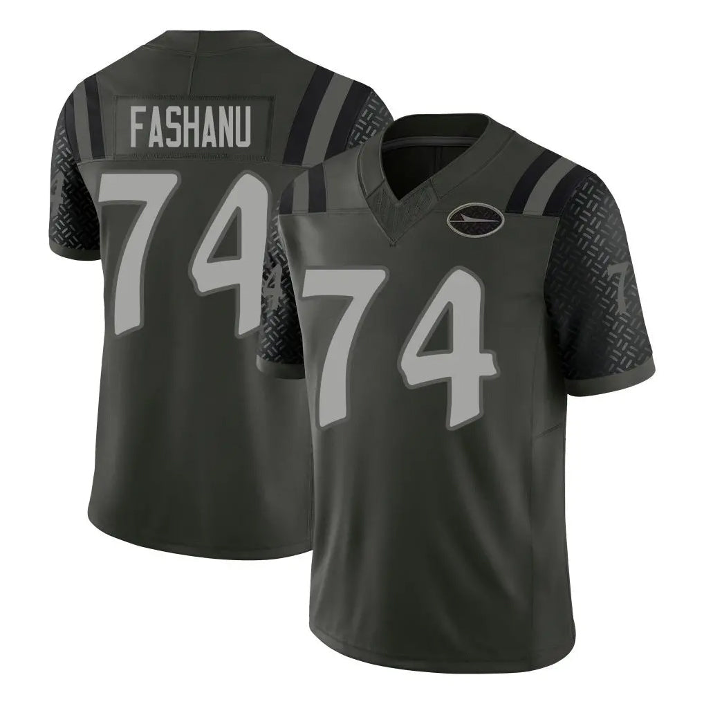 Tlead NY.Jets #74 Olu Fashanu Player Green Limited 2025 Rivalries Collection Home Game Stitched Jerseys