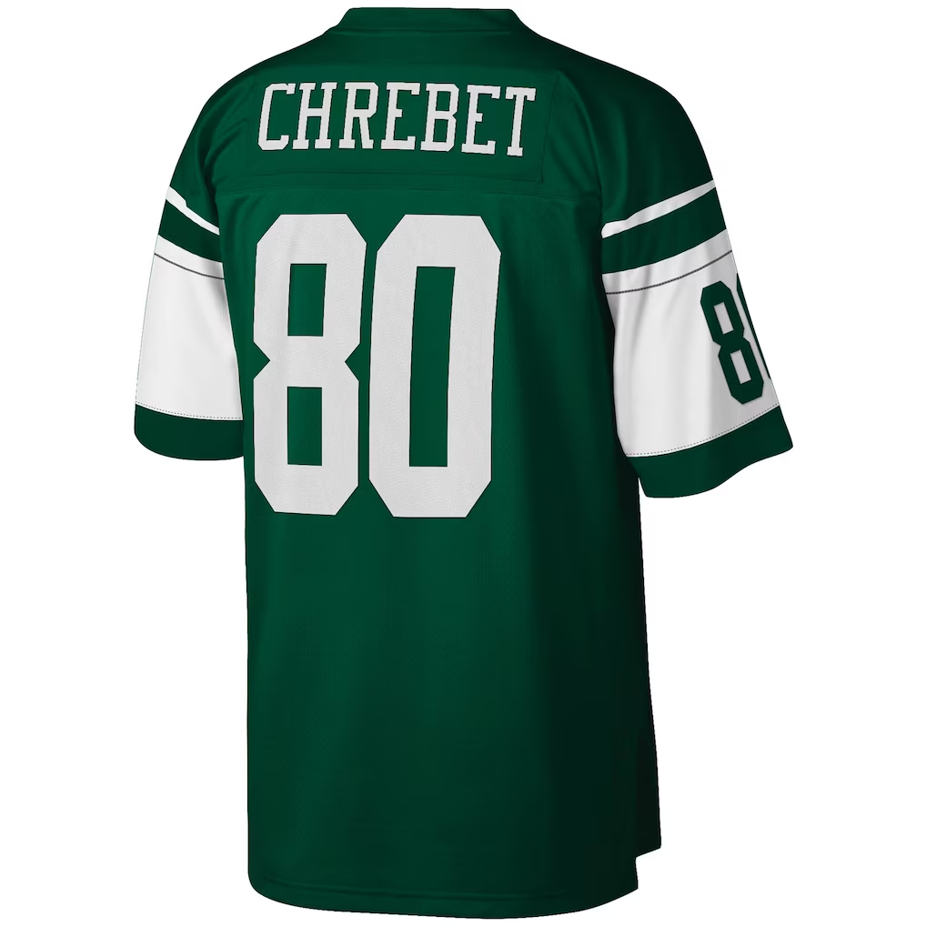 Tlead NY.Jets #80 Wayne Chrebet Mitchell & Ness Green Legacy Replica Jersey