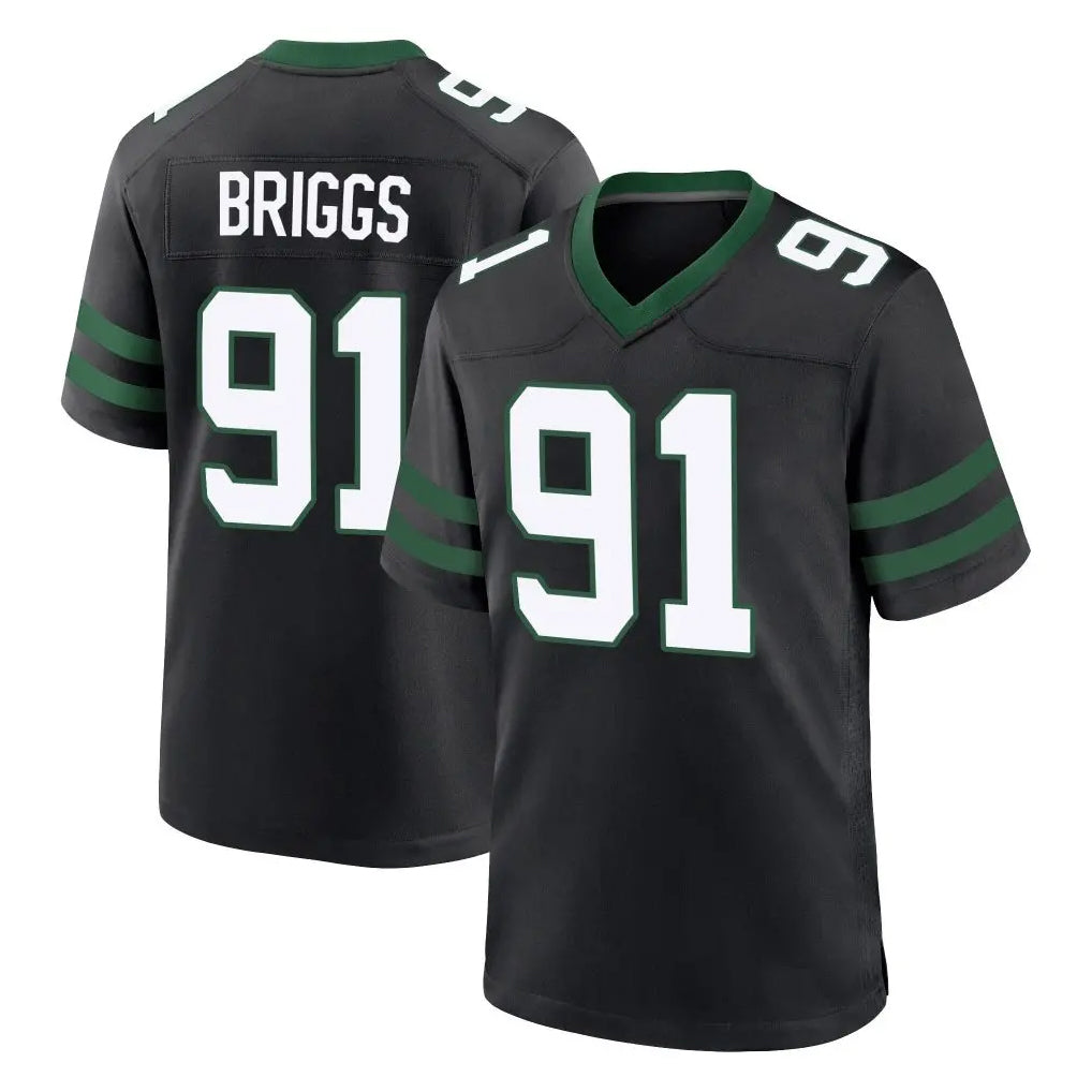 Tlead NY.Jets #91 Jowon Briggs Player Black Legacy Home Game Stitched Jerseys
