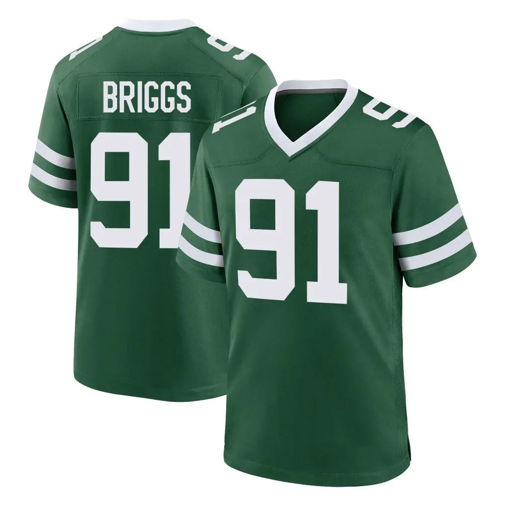 Tlead NY.Jets #91 Jowon Briggs Player Green Legacy Home Game Stitched Jerseys