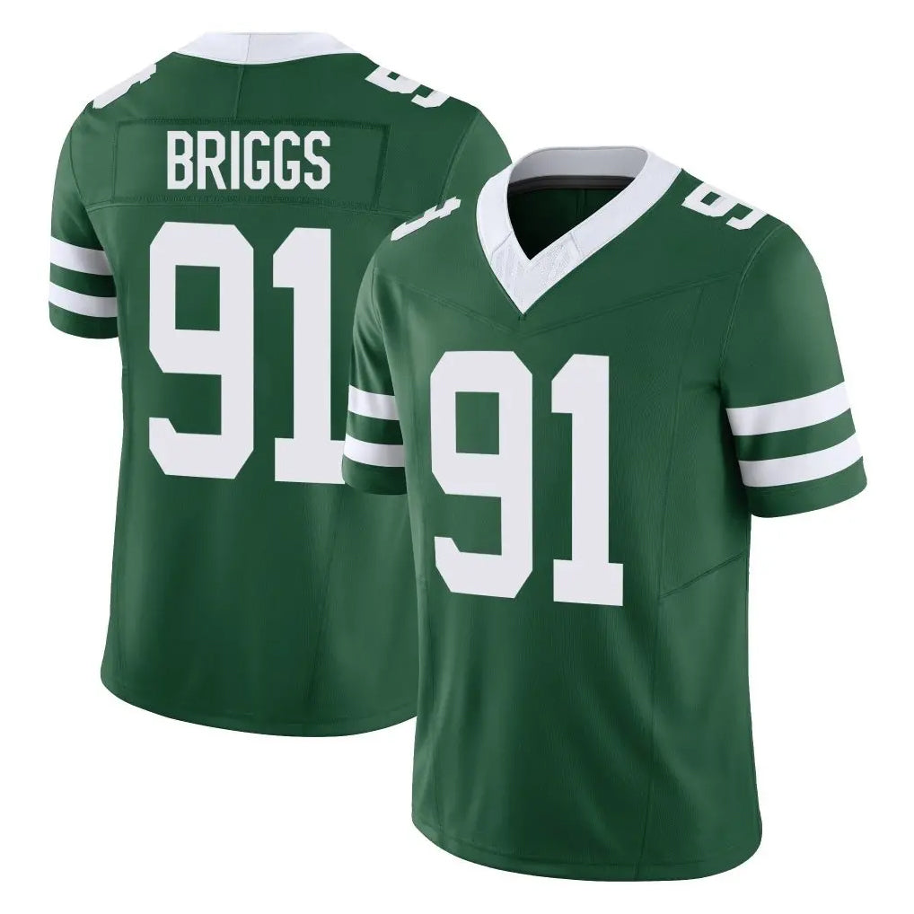 Tlead NY.Jets #91 Jowon Briggs Player Green Legacy Limited Vapor F.U.S.E. Home Game Stitched Jerseys