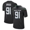 Tlead NY.Jets #91 Jowon Briggs Player Stealth Black Home Game Stitched Jerseys