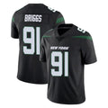 Tlead NY.Jets #91 Jowon Briggs Player Stealth Black Limited Vapor Home Game Stitched Jerseys