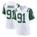 Tlead NY.Jets #91 Jowon Briggs Player White Classic Home Game Stitched Jerseys